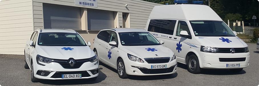 trois ambulances funeraires